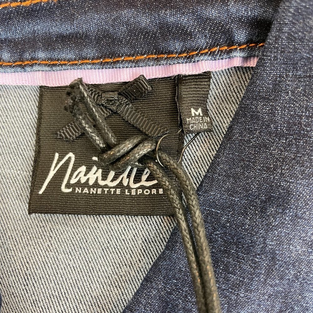 Nanette Lepore Denim Jacket M Fiona Wash - Picture 3 of 8
